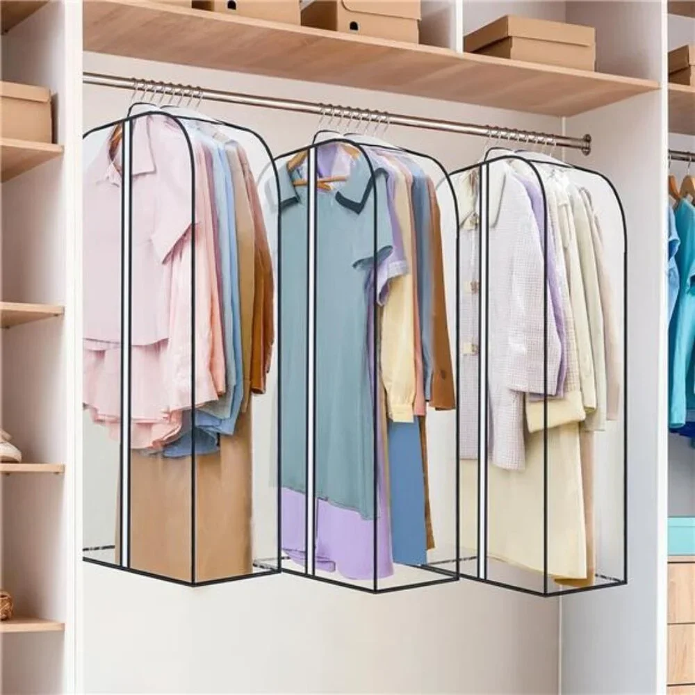 Clear Garment Bags 6 Pack Clothes Storage Dustproof Zipper Closet Coat Dress Sui